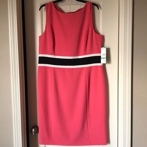 Black Label by Evan-Picone pink sheath dress